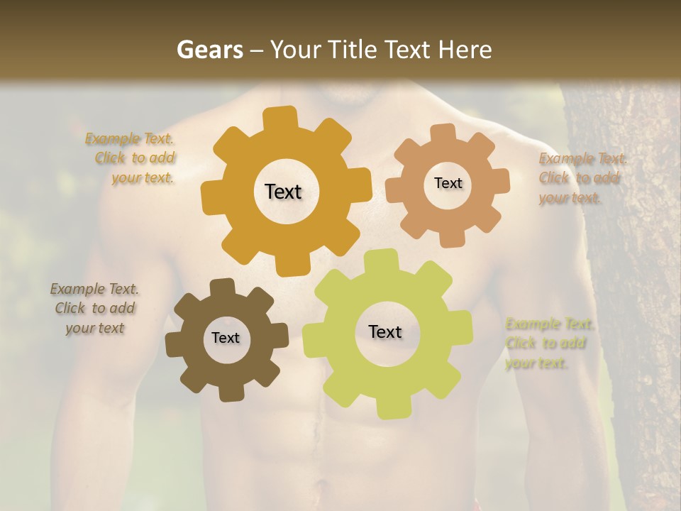 Strong Power Model PowerPoint Template