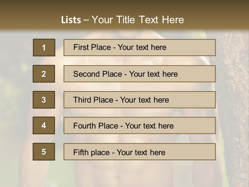 Strong Power Model PowerPoint Template