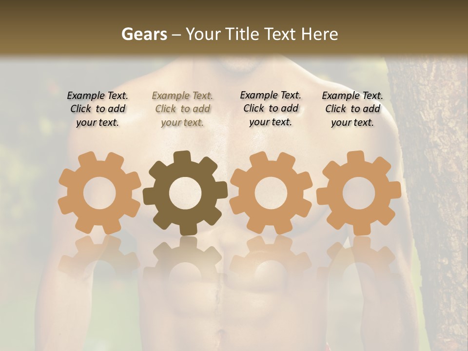 Strong Power Model PowerPoint Template