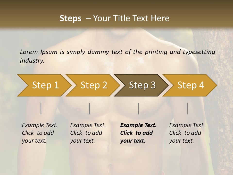 Strong Power Model PowerPoint Template
