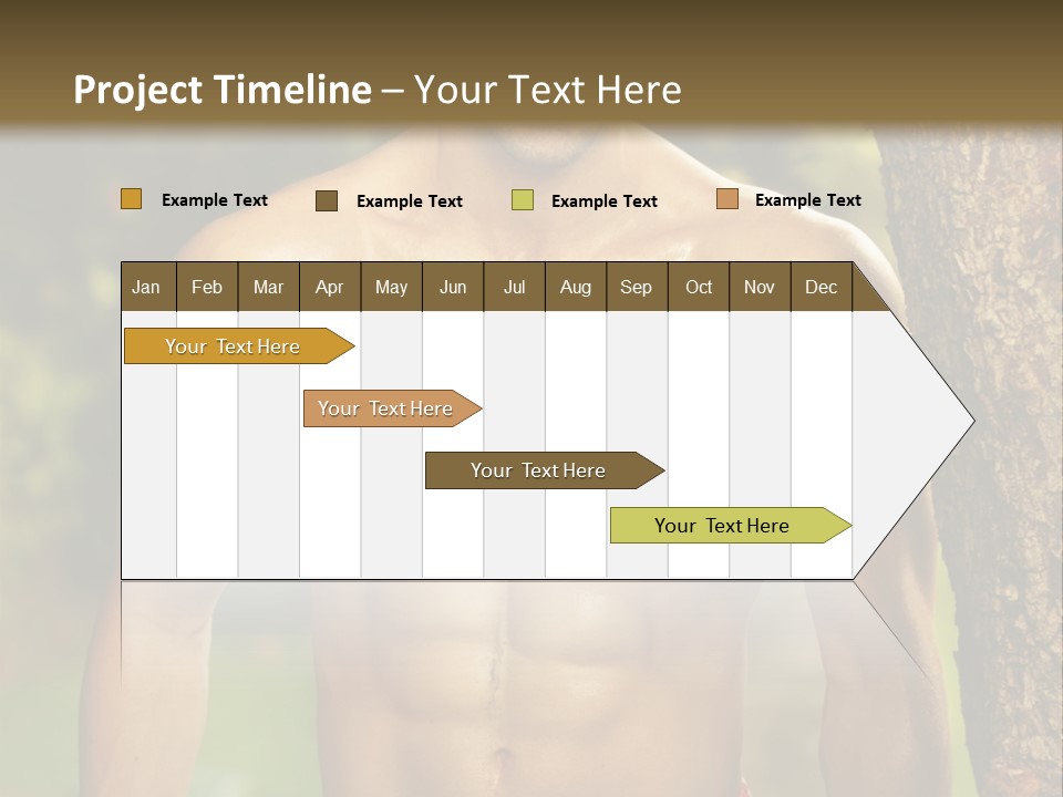 Strong Power Model PowerPoint Template