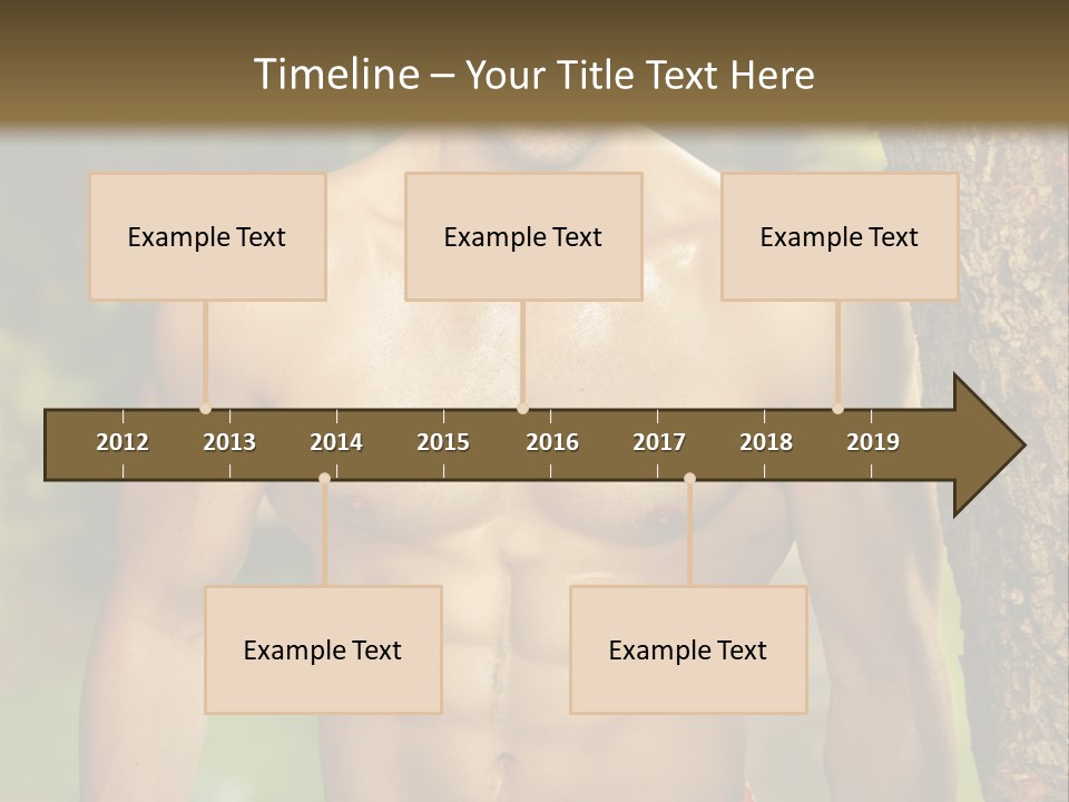 Strong Power Model PowerPoint Template