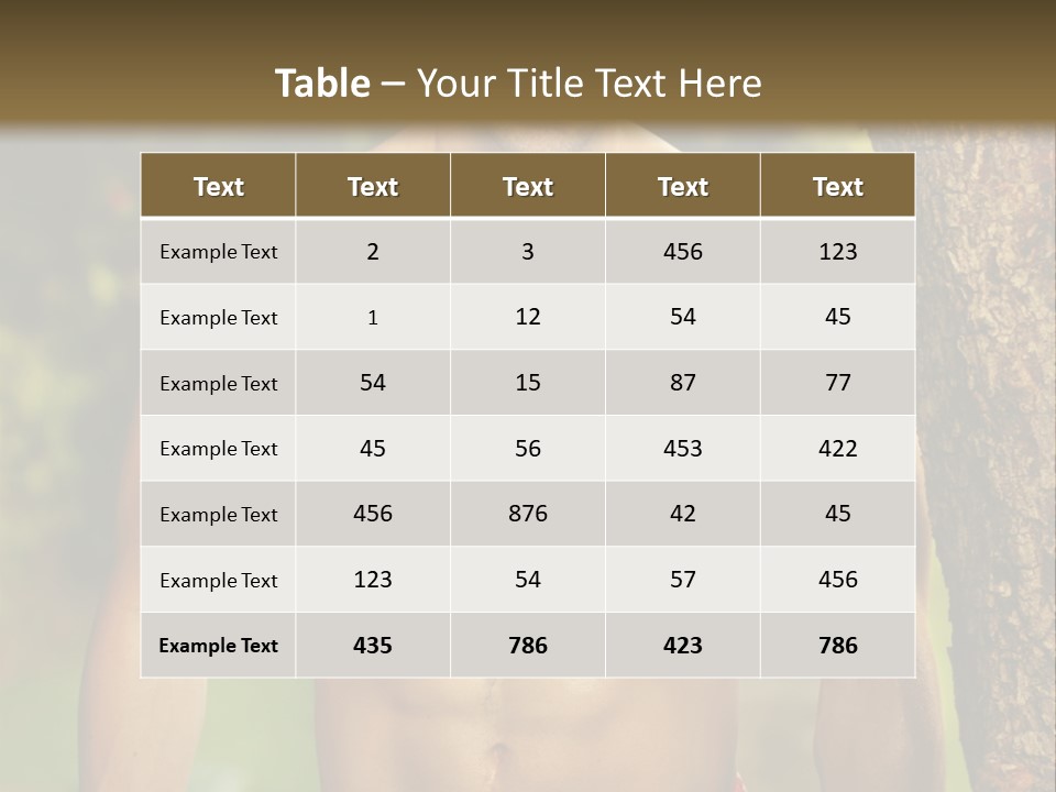 Strong Power Model PowerPoint Template