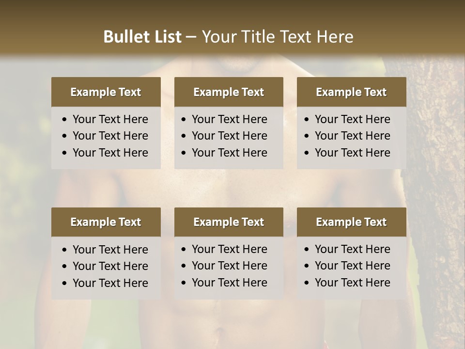 Strong Power Model PowerPoint Template