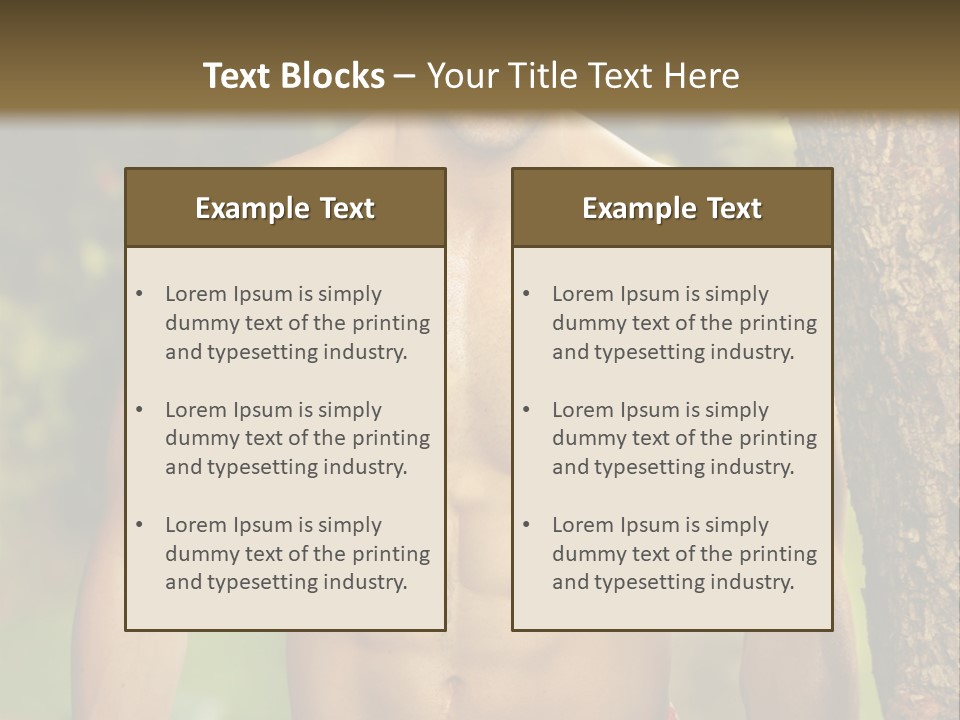Strong Power Model PowerPoint Template