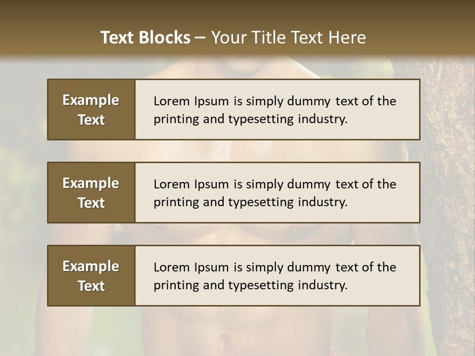 Strong Power Model PowerPoint Template
