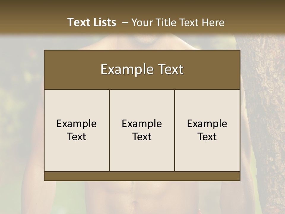 Strong Power Model PowerPoint Template