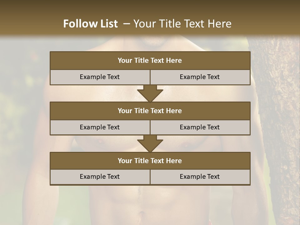 Strong Power Model PowerPoint Template
