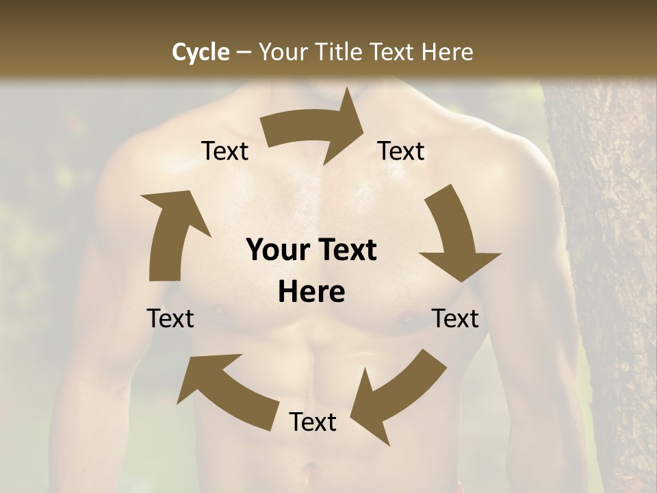Strong Power Model PowerPoint Template
