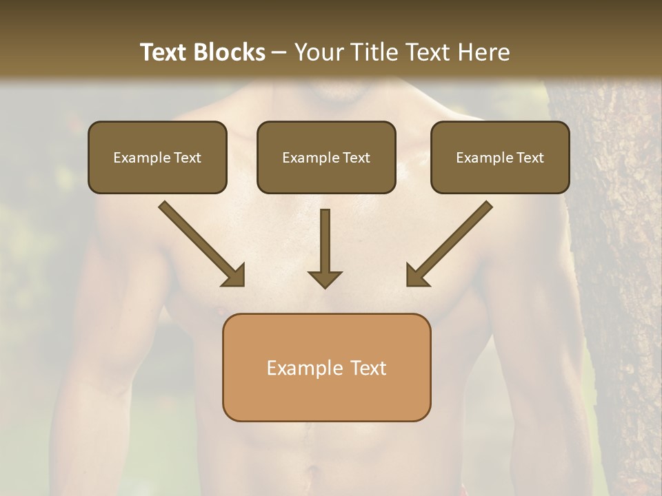 Strong Power Model PowerPoint Template