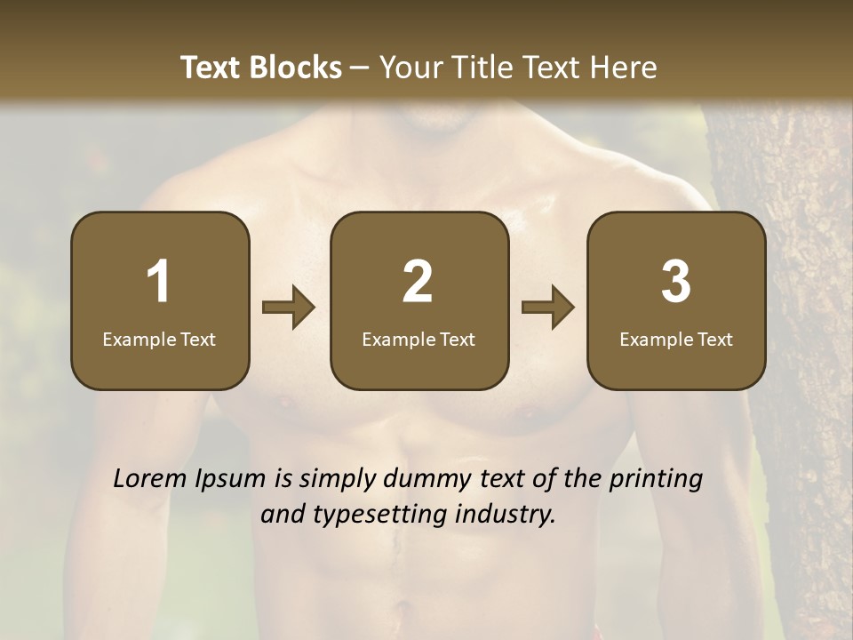Strong Power Model PowerPoint Template