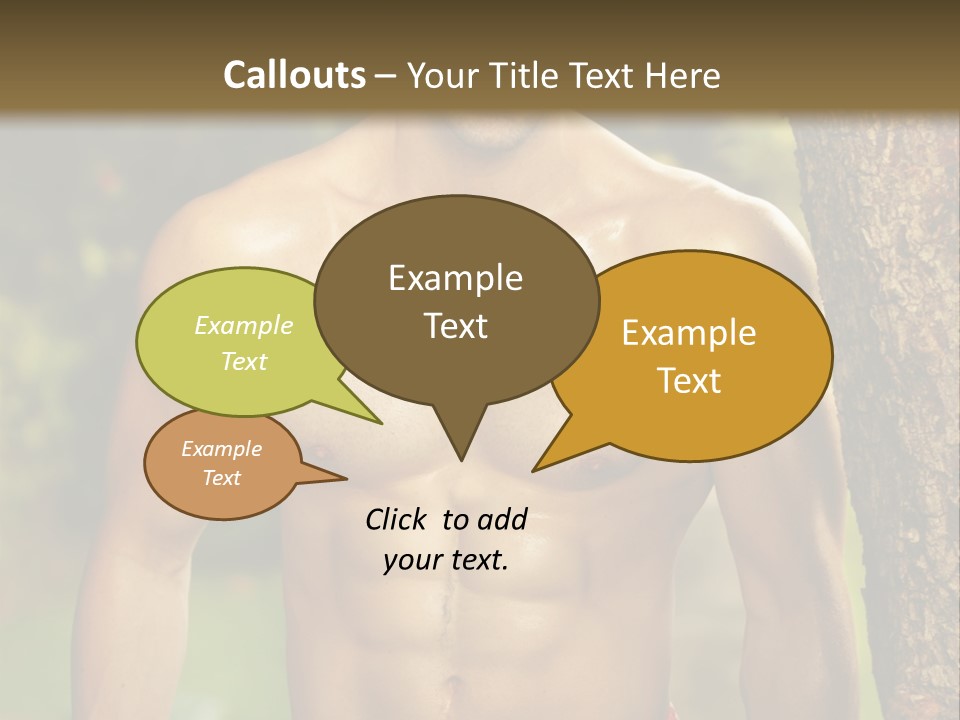 Strong Power Model PowerPoint Template