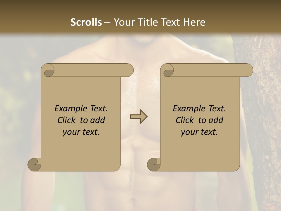 Strong Power Model PowerPoint Template