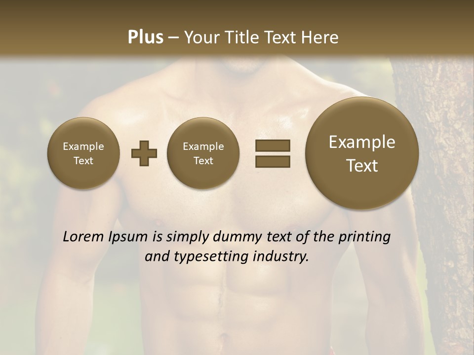 Strong Power Model PowerPoint Template