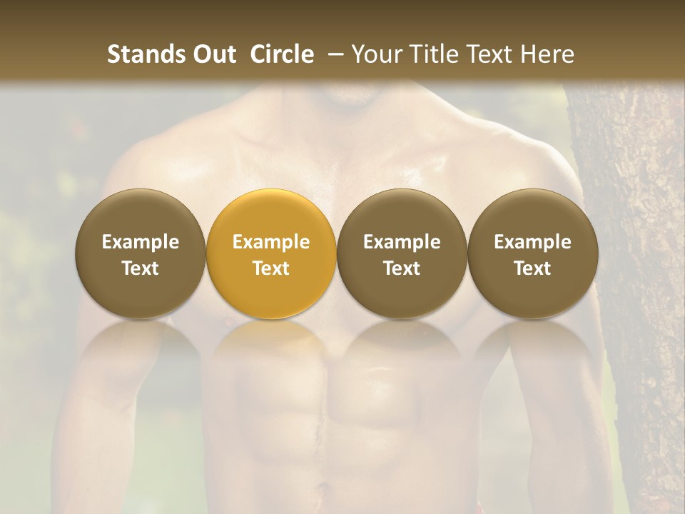 Strong Power Model PowerPoint Template