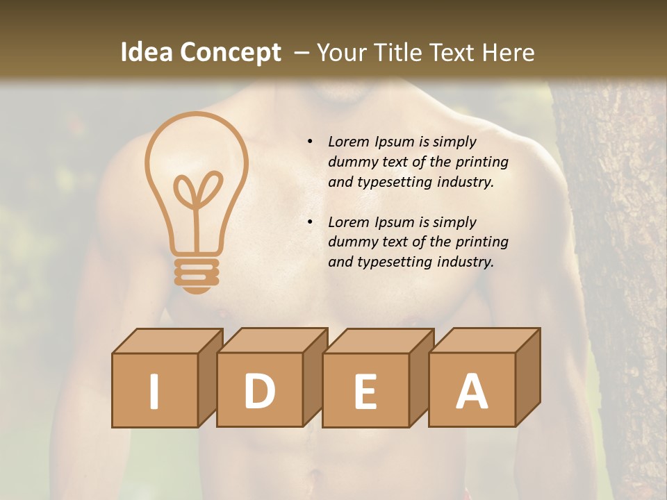 Strong Power Model PowerPoint Template