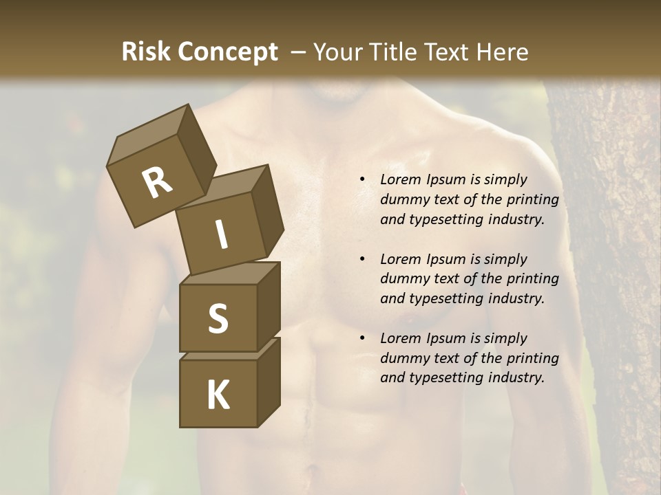 Strong Power Model PowerPoint Template