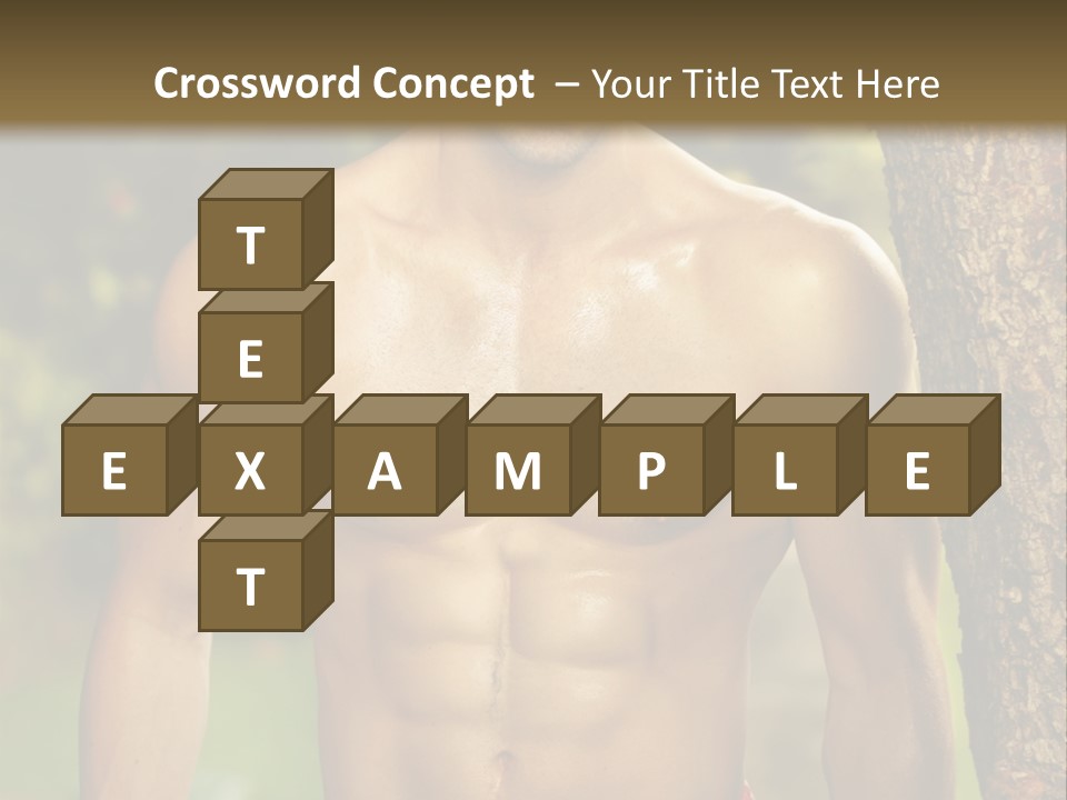 Strong Power Model PowerPoint Template