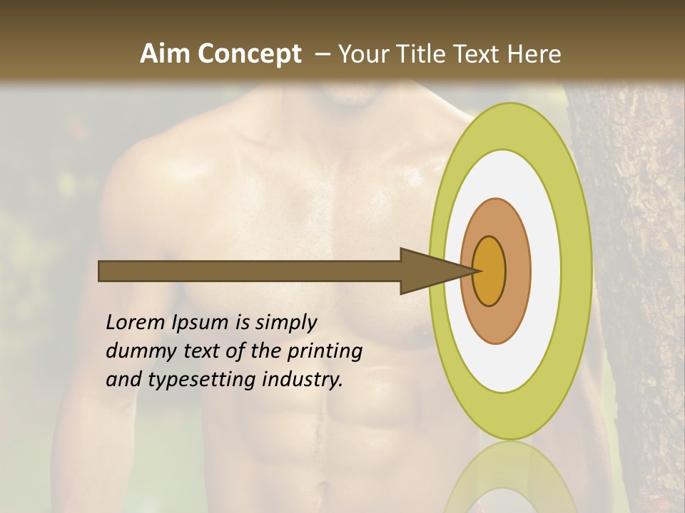 Strong Power Model PowerPoint Template