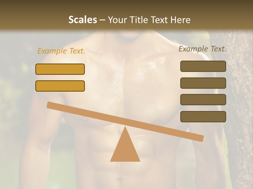 Strong Power Model PowerPoint Template