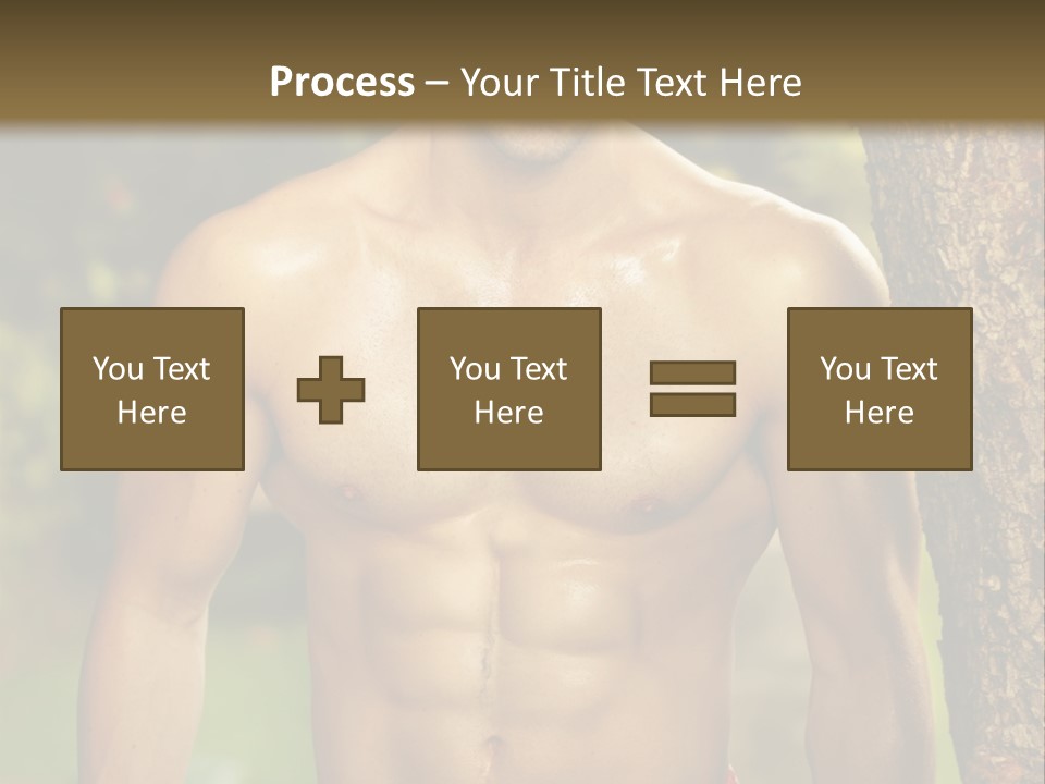 Strong Power Model PowerPoint Template