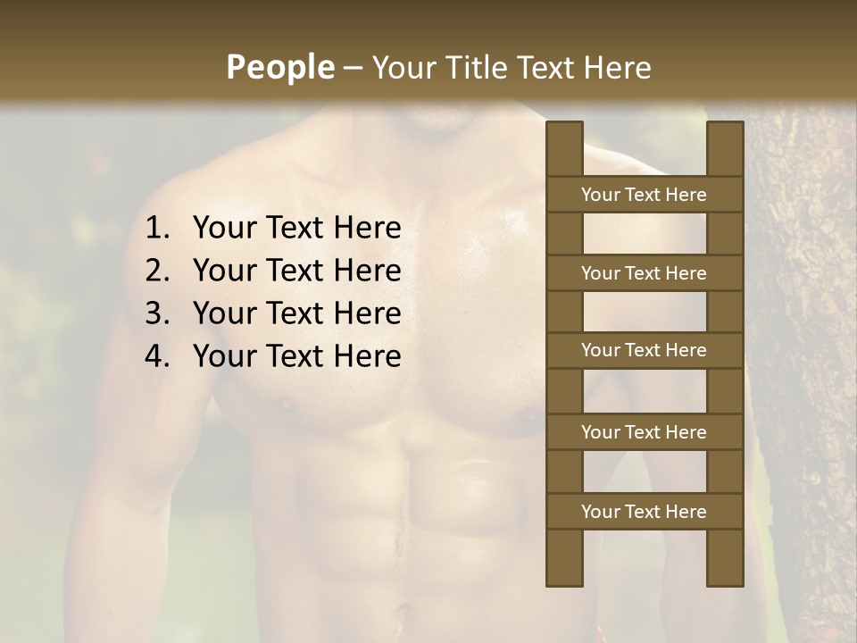 Strong Power Model PowerPoint Template