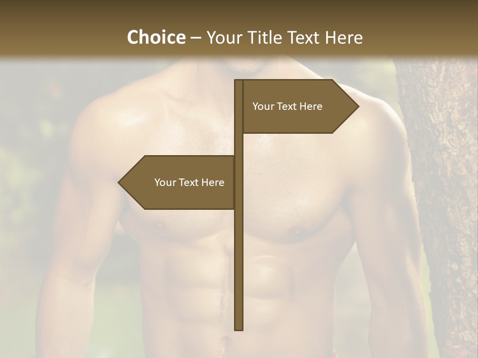 Strong Power Model PowerPoint Template