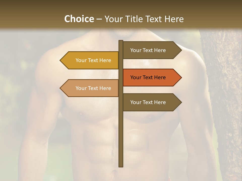 Strong Power Model PowerPoint Template
