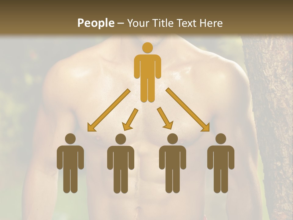 Strong Power Model PowerPoint Template