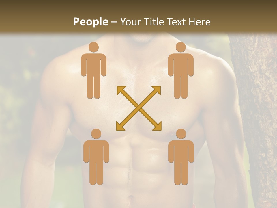 Strong Power Model PowerPoint Template