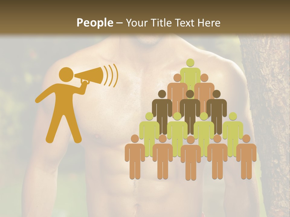 Strong Power Model PowerPoint Template