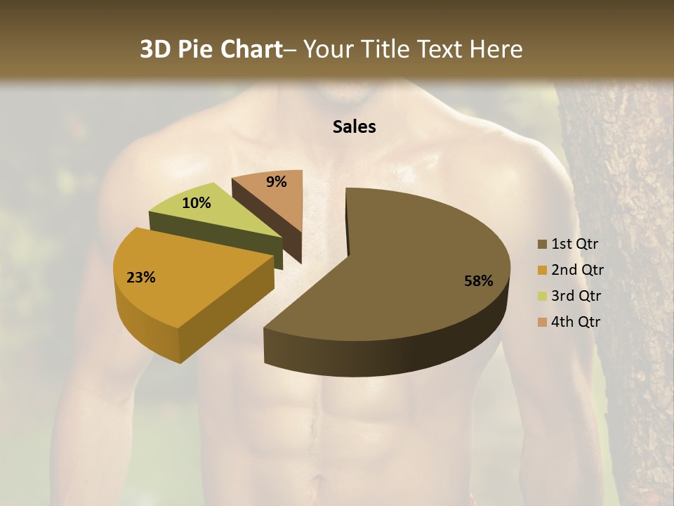 Strong Power Model PowerPoint Template
