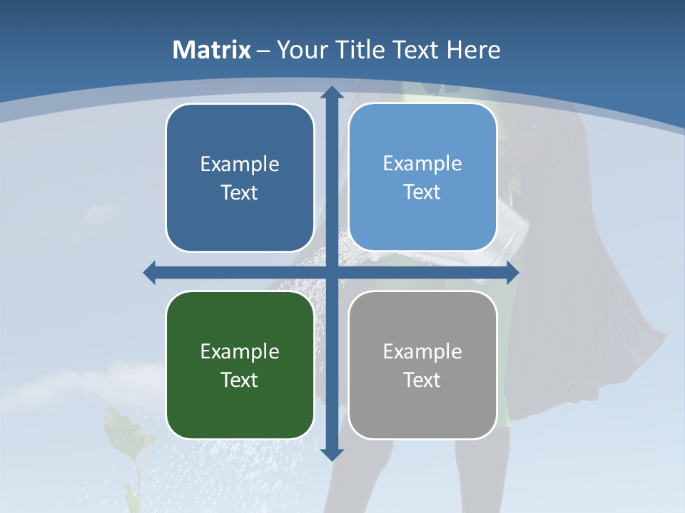 Man Sky Protect PowerPoint Template