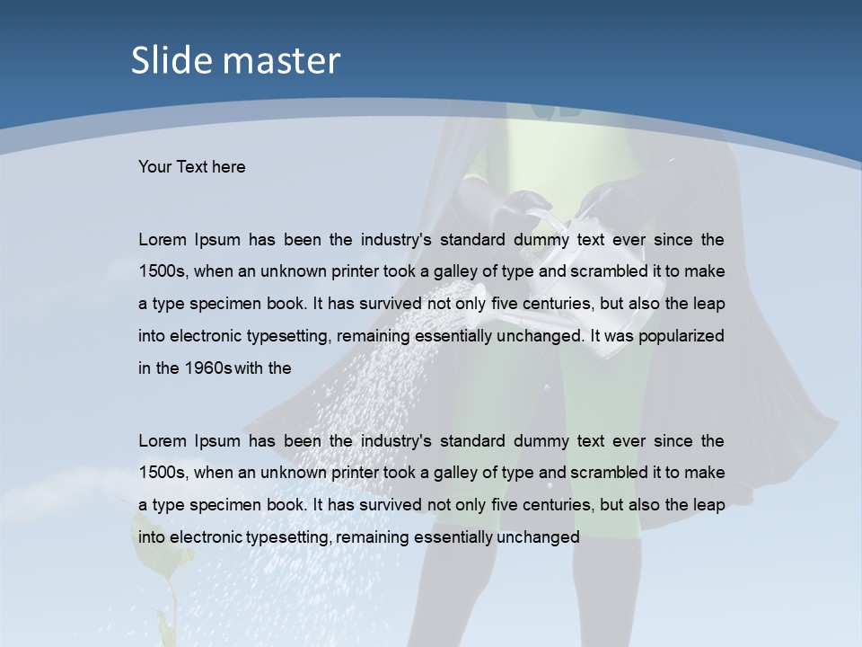 Man Sky Protect PowerPoint Template