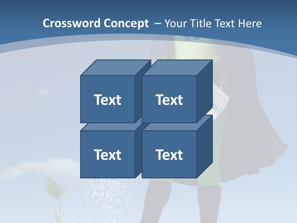 Man Sky Protect PowerPoint Template