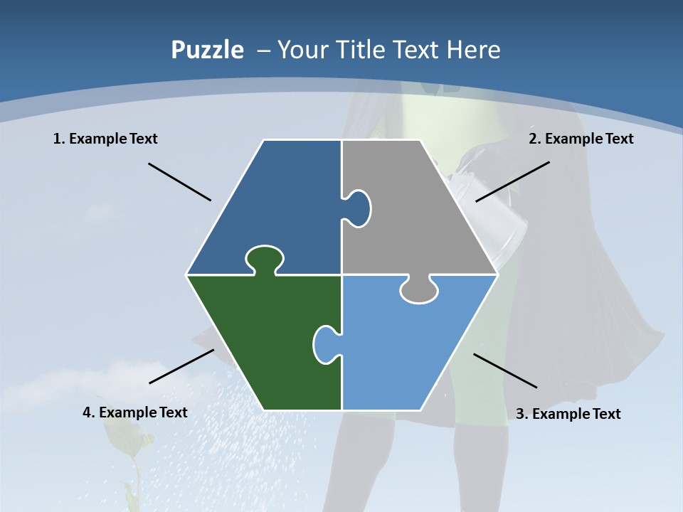 Man Sky Protect PowerPoint Template