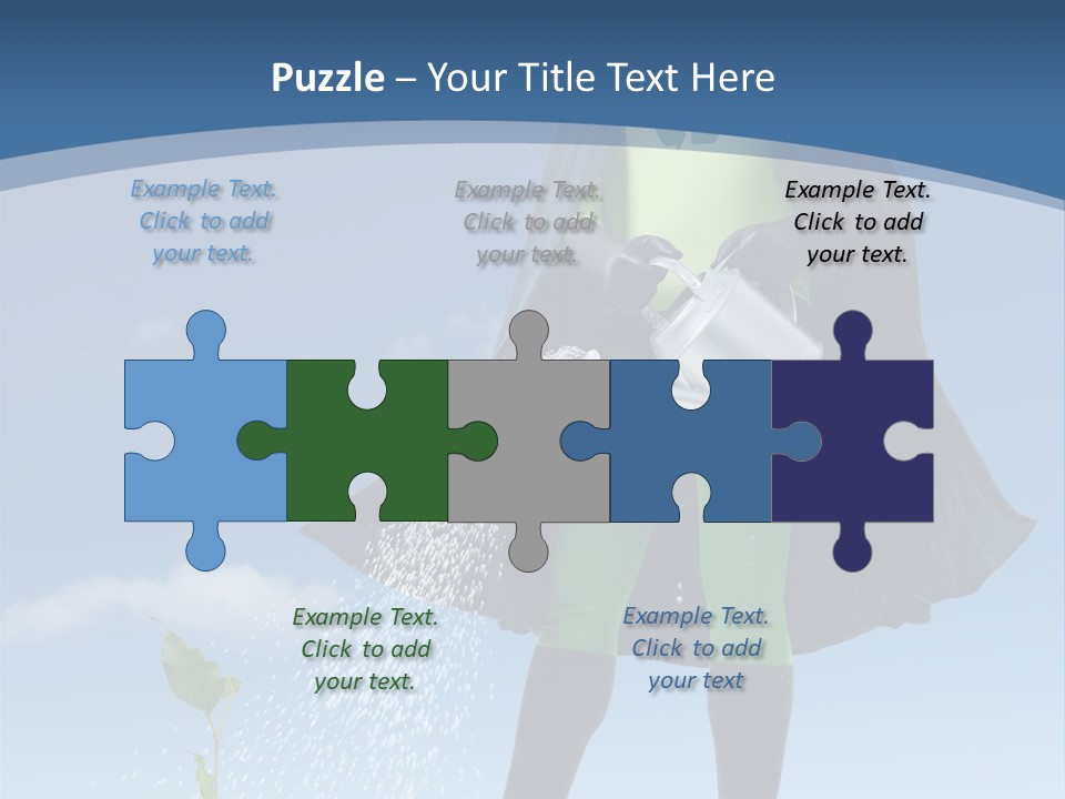 Man Sky Protect PowerPoint Template