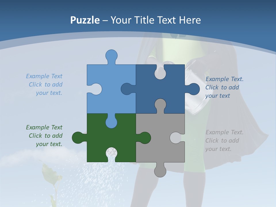 Man Sky Protect PowerPoint Template