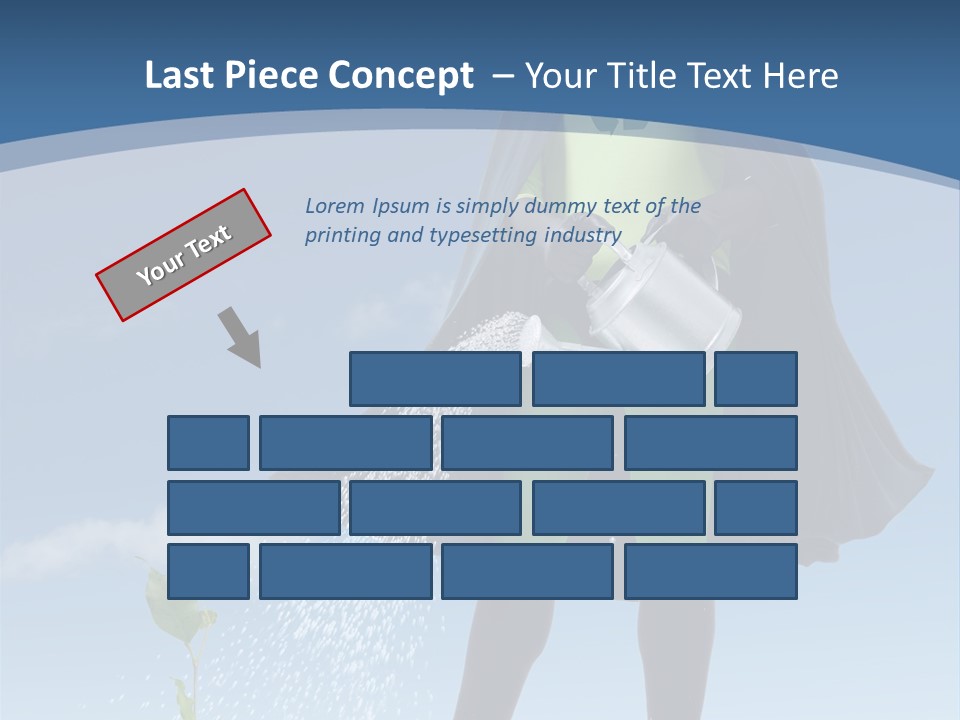 Man Sky Protect PowerPoint Template
