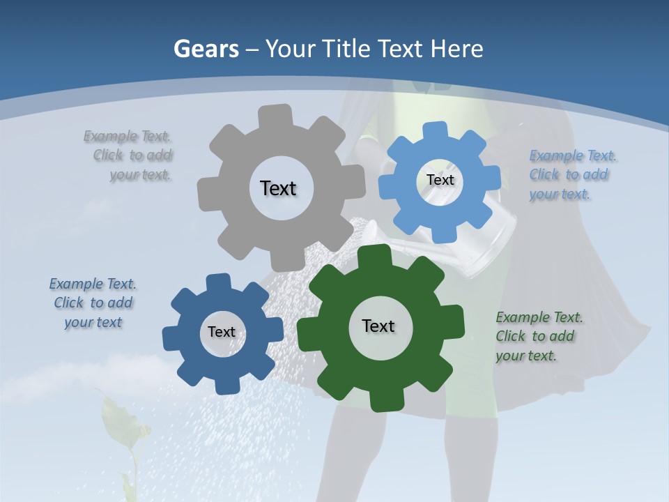 Man Sky Protect PowerPoint Template