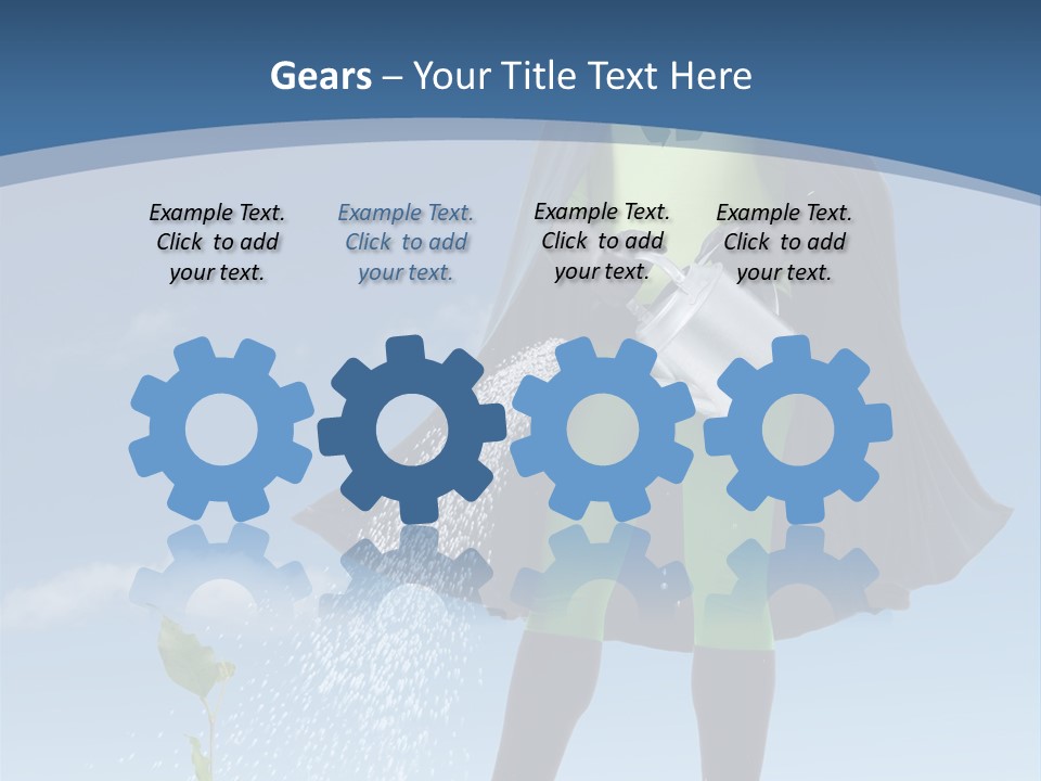 Man Sky Protect PowerPoint Template