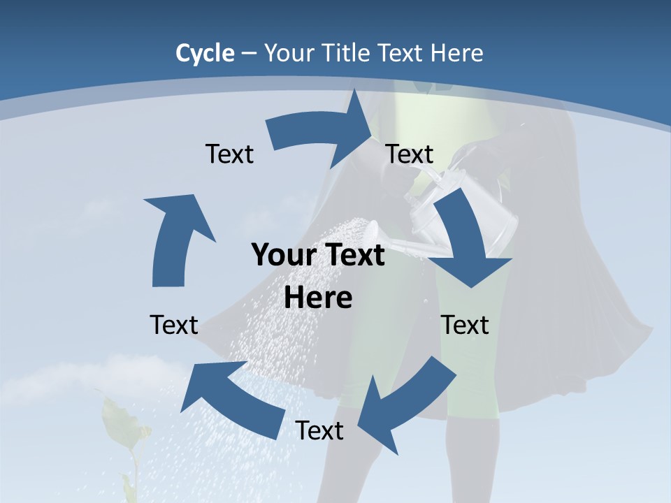 Man Sky Protect PowerPoint Template