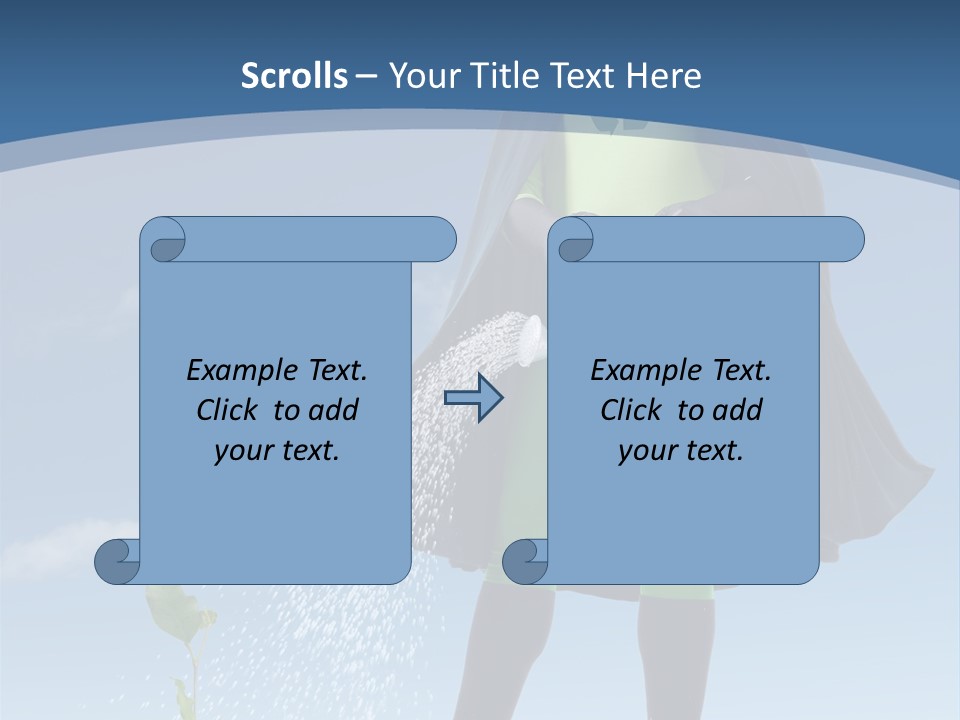 Man Sky Protect PowerPoint Template