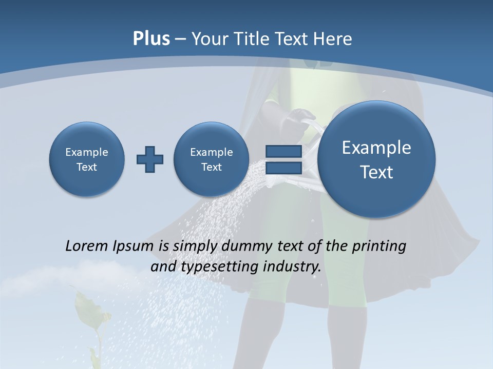 Man Sky Protect PowerPoint Template