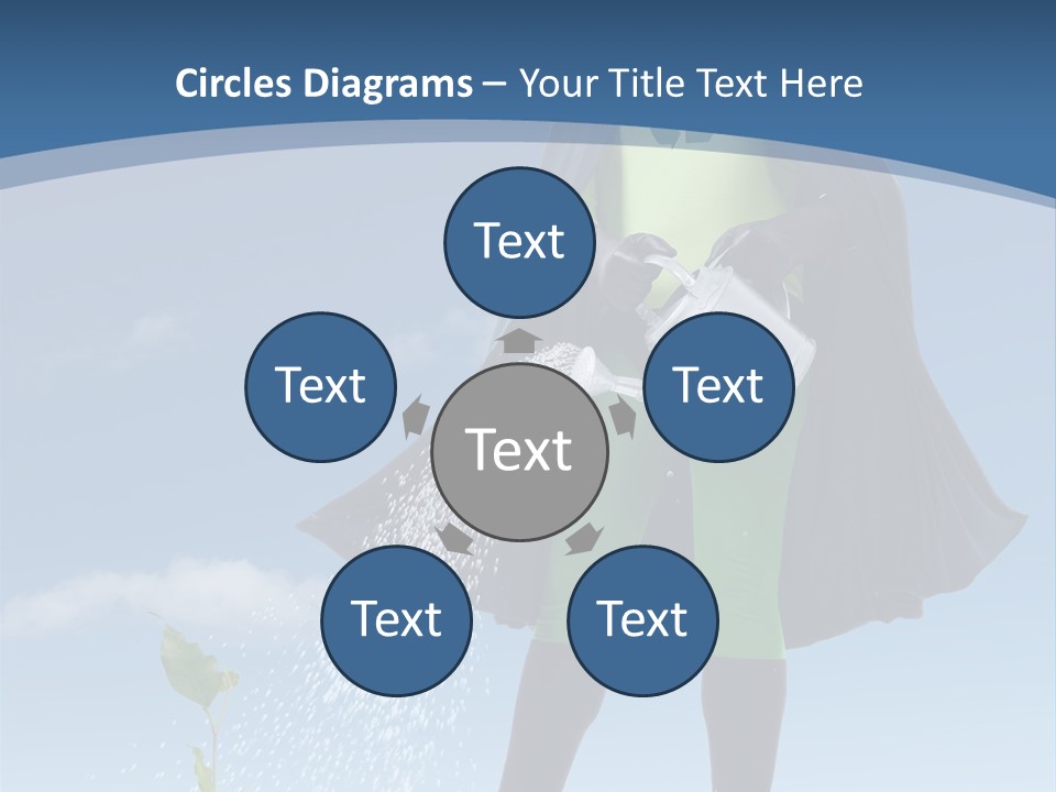 Man Sky Protect PowerPoint Template