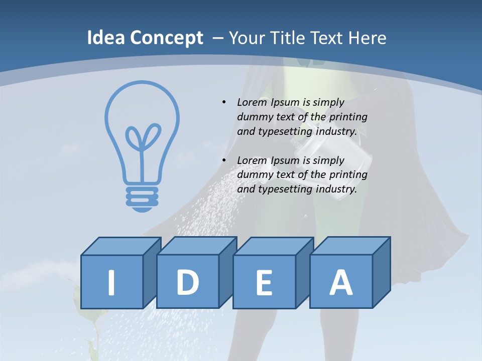 Man Sky Protect PowerPoint Template