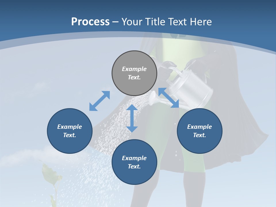 Man Sky Protect PowerPoint Template