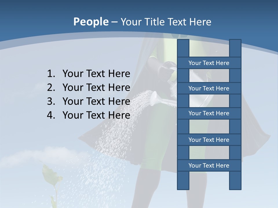 Man Sky Protect PowerPoint Template