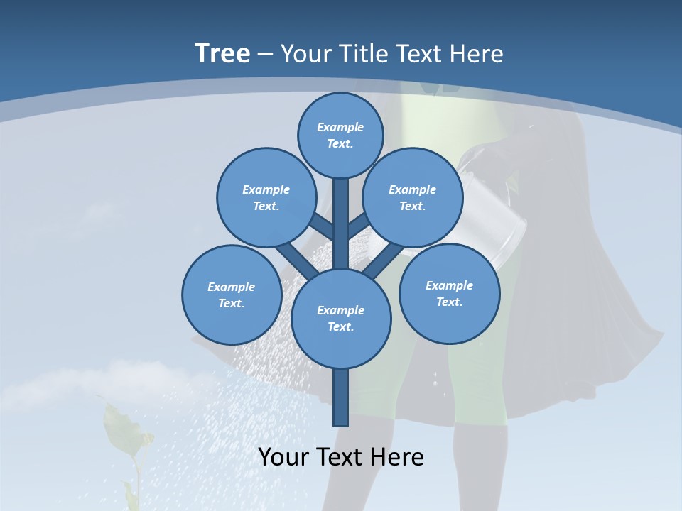 Man Sky Protect PowerPoint Template