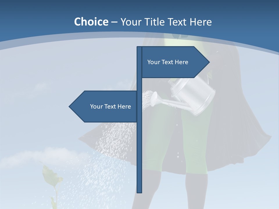 Man Sky Protect PowerPoint Template